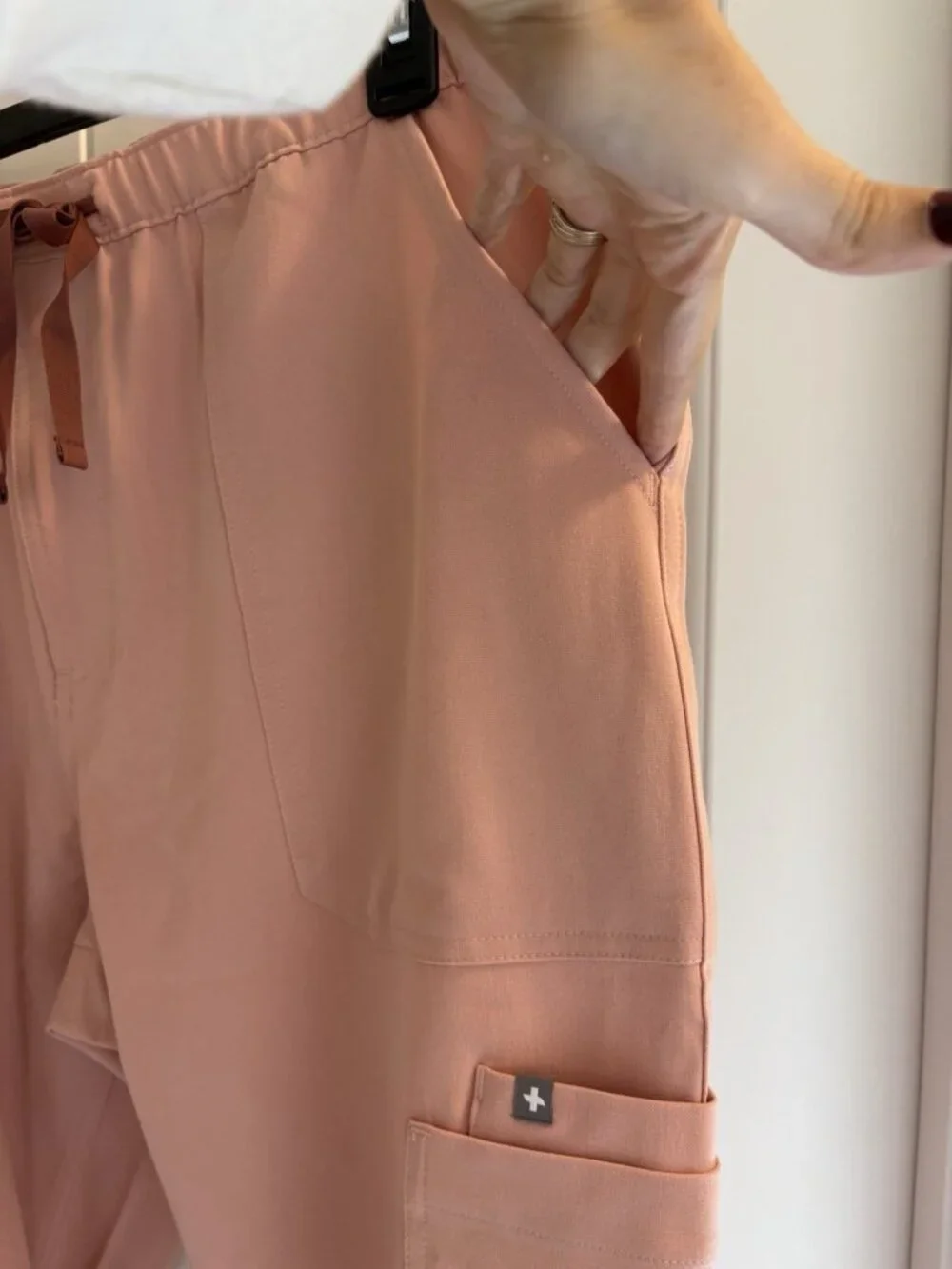 Figs CAIRO Scrub Pants With Aya Logo In Pale Pink Size XLR 36” X 30”